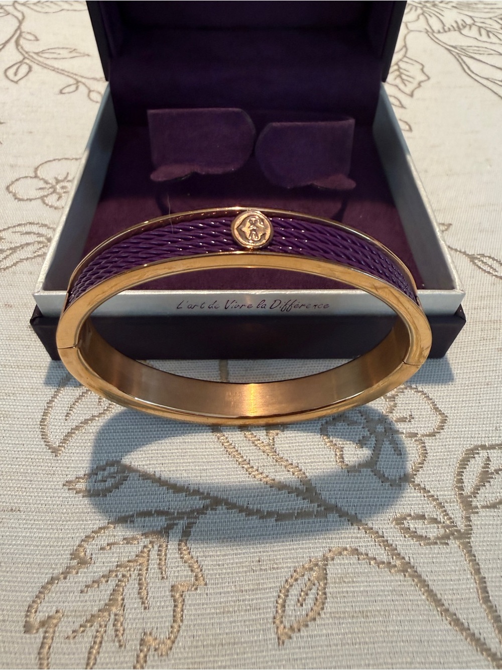 Charriol Purple Women's Forever Icon Bangle Bracelet - L